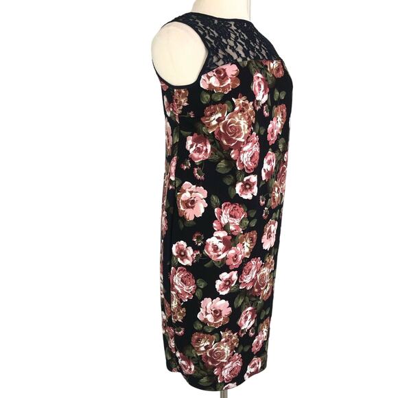 Piphany Career Shift Dress Knee Length Sleeveless Lace Boat Neck Size XL Blue - Picture 9 of 9